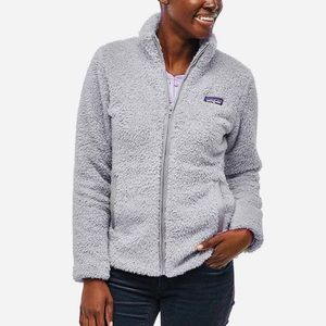 Patagonia Los Gatos gray teddy bear fleece, size M